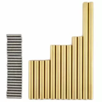 12 Stk. Crawler Links aus Messing incl. 24 Stk. VA-Stiftschrauben